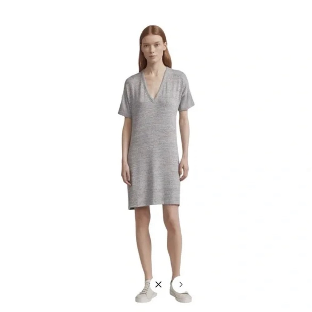rag & bone Rosalind Heather Gray V-Neck Dress Size Small